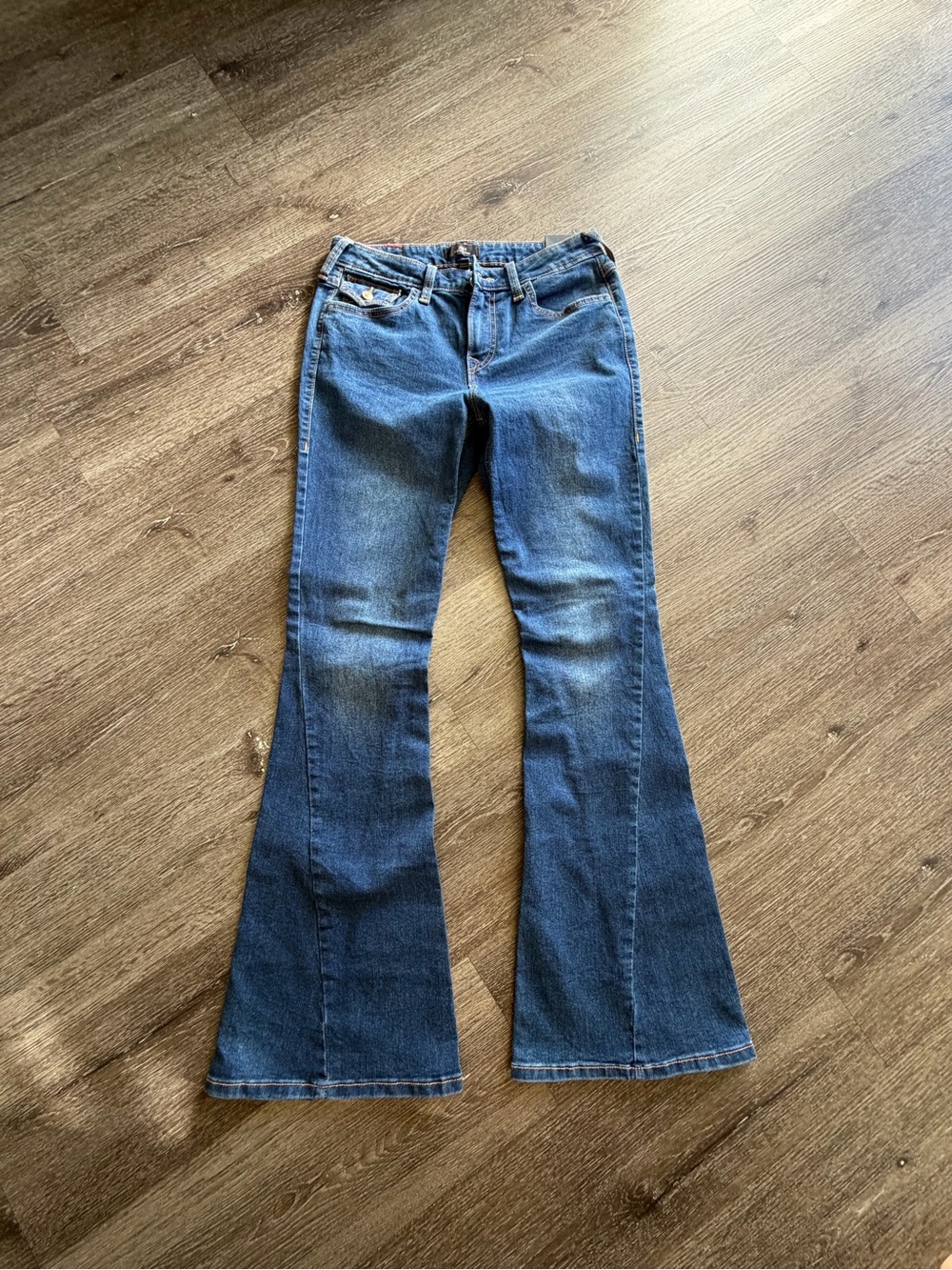 True Religion Women's Dark Blue Flare Jeans